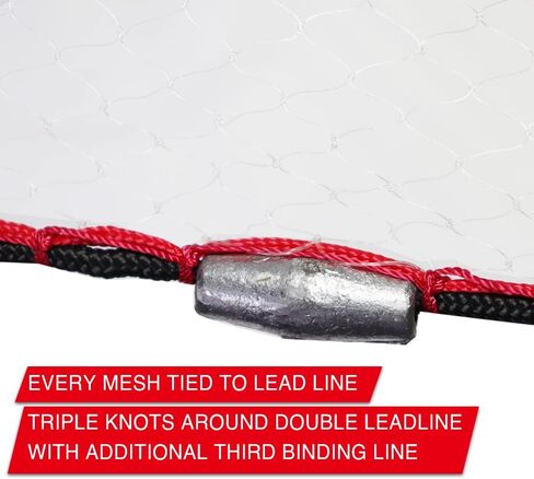 BasicGear Cast Net, Lead, 6ft Radius, 3/8 in Mesh, for Bait Fish in Saudi Arabia