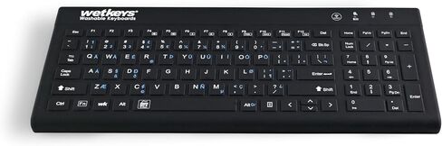 'Blue Connect' Professional-Grade Rigid Silicone Waterproof Wireless Bluetooth®; Keyboard with ON/Off Switch (BT) (Black) | KBWKRBT99Si-BK in Saudi Arabia