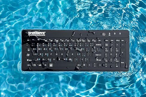'Blue Connect' Professional-Grade Rigid Silicone Waterproof Wireless Bluetooth®; Keyboard with ON/Off Switch (BT) (Black) | KBWKRBT99Si-BK in Saudi Arabia