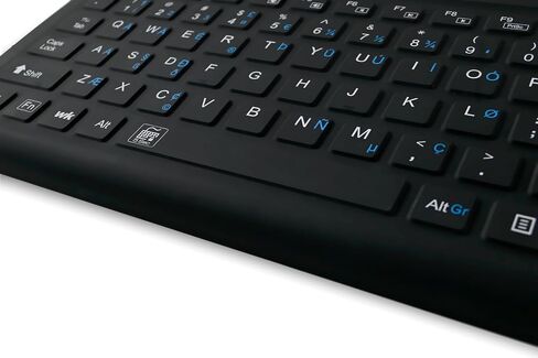 'Blue Connect' Professional-Grade Rigid Silicone Waterproof Wireless Bluetooth®; Keyboard with ON/Off Switch (BT) (Black) | KBWKRBT99Si-BK in Saudi Arabia
