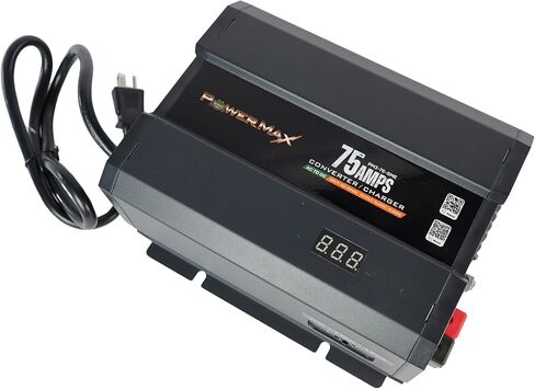 PowerMax PM3-45 Power Supply, AC to DC Converter 110/120 VAC to DC 0-12 Volt 45Amp, Battery Charger with 3 Stage Smart Charging Mode, Built-in Cooling Fan and LED Indicator Light, Lithium Compatible in Saudi Arabia