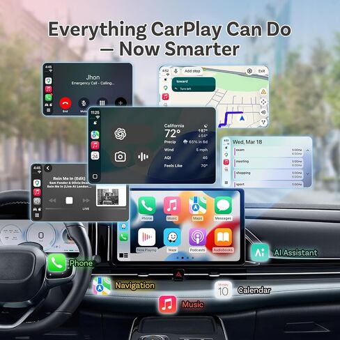 OTTOCAST 2026 Upgrade Mini Cube 3.0, 2-in-1 Wireless CarPlay & Android Auto Adapter, Plug & Play Dongle, Fast Auto-Reconnect, Dual-Band 5Ghz, for Cars with Wired CarPlay & Android Auto (USB Type-A) in Saudi Arabia