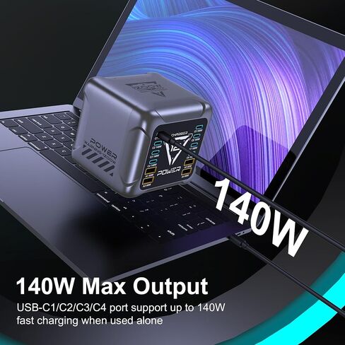 محطة شحن USB C بقدرة 1200 واط، شاحن سريع بـ 12 منفذ GaN in Kuwait