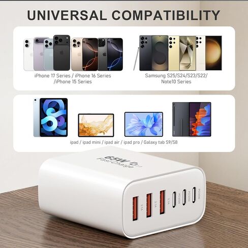 USB C Fast Wall Charger Block, 65W 6-Port USB-C Wall Charger in Saudi Arabia