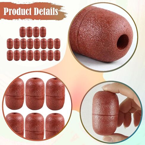 20 Pieces Rope Floats Buoyant Ball Marine Buoy Lightweight PVC Material Accessory Suitable for Deep Water Fishing Swimming in Saudi Arabia