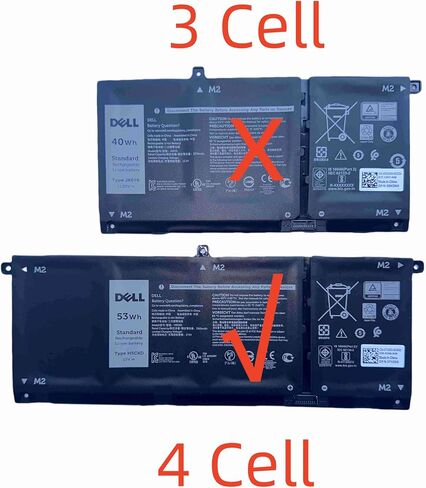 بطارية الكمبيوتر المحمول DELL H5CKD 15V 3360mAh 53Wh 4 خلايا ليثيوم أيون لأجهزة DELL Inspiron 5300 5301 5401 5402 5408 5409 5501 5502 5508 5509 5400، Vostro 5300 5301 5401 5402 5501 5502، خط العرض 3120 3140 3410 3510 in Kuwait