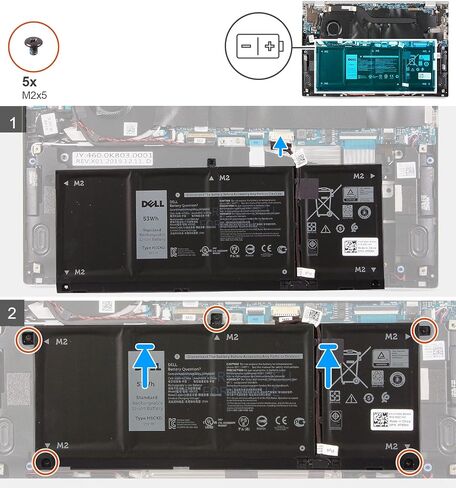 بطارية الكمبيوتر المحمول DELL H5CKD 15V 3360mAh 53Wh 4 خلايا ليثيوم أيون لأجهزة DELL Inspiron 5300 5301 5401 5402 5408 5409 5501 5502 5508 5509 5400، Vostro 5300 5301 5401 5402 5501 5502، خط العرض 3120 3140 3410 3510 in Kuwait