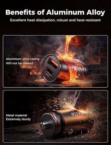 AKESR 67.5W Car Charger，USB-C Dual-Port Fast Charging in Saudi Arabia