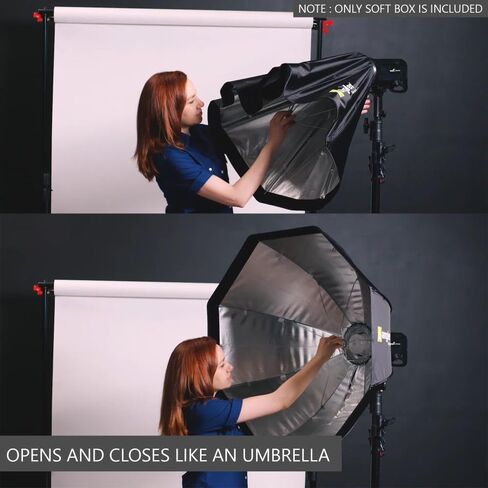 Angler Boombox Octagonal Softbox (26") with Bowens Mount – Premium Silver Interior, Removable Diffuser, Collapsible – Perfect for Monolights, Strobes, LED Lights, for Professional Studio Photography in Saudi Arabia