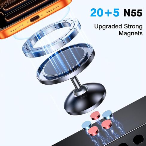 Gym Magnetic Phone Holder Mount for MagSafe【All Metal】Dual Magnetic Phone Holder for Gym Accessories Attach to Metal Surface, Gym Phone Holder Magnet for iPhone 16 15 14 13 Pro Max Gift for Men Women in Saudi Arabia