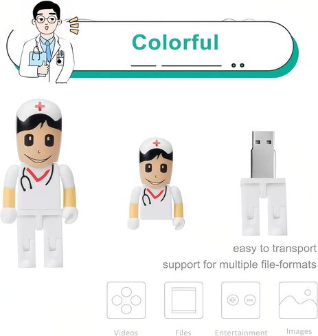 64GB Nurse Hospital Robot USB Flash Drive Memory Stick with Giftbox in Kuwait