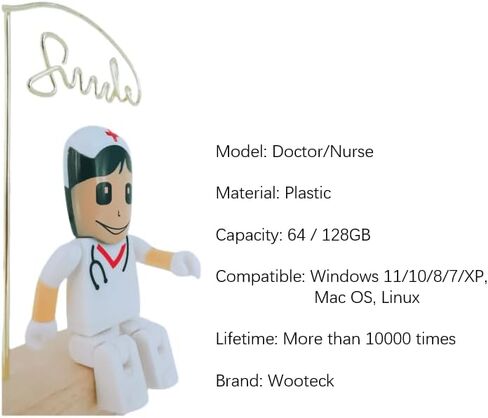 64GB Nurse Hospital Robot USB Flash Drive Memory Stick with Giftbox in Kuwait
