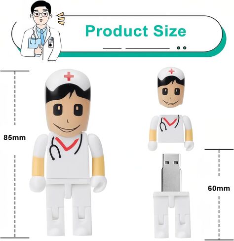 64GB Nurse Hospital Robot USB Flash Drive Memory Stick with Giftbox in Kuwait