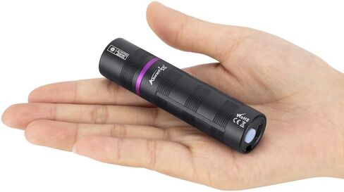 ALONEFIRE SV135 Mini 365nm UV Flashlight USB C Rechargeable Blacklight Woods Lamp Money Detector Black Light for Pet Urine Detetector, Minerals, Rocks, AC Leaks with Built-in Battery in Saudi Arabia
