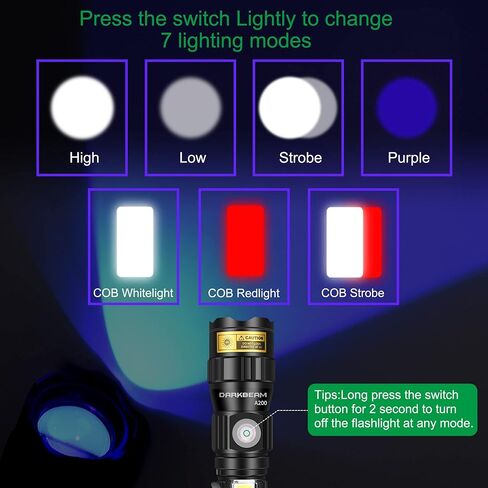 DARKBEAM 365nm Blacklight Flashlight with UV Light Combo, Rechargeable USB in Saudi Arabia