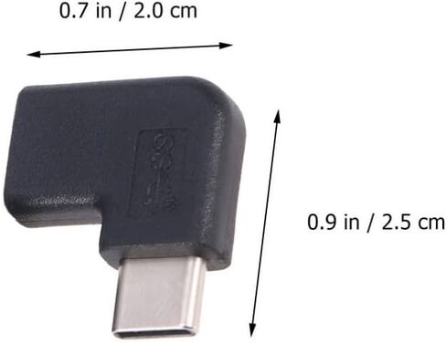 2pcs USB C Adapter Male to Female Right Angle Extender for Phones in Kuwait