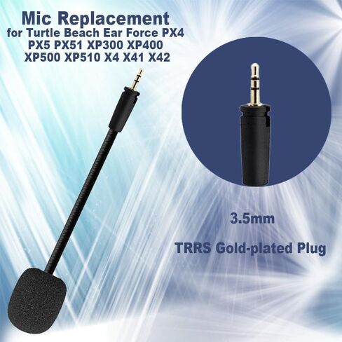 Mic Replacement for Turtle Beach Headset - 2 PCS Game Microphone for 3.5mm Turtle Beach XO Three XO Four Stealth Recon 150 50 50X 50P 60P Xbox One 400 420x 450 500p 520 Game Headset in Kuwait