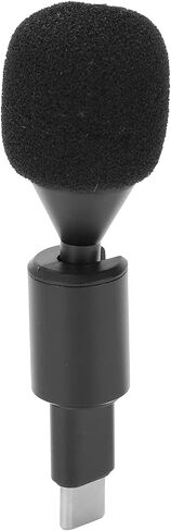 Mini USB C Microphone Plug and Play Omnidirectional Lavalier Mic for Phone Interview Vlog Recording Black Alloy Body Portable in Kuwait