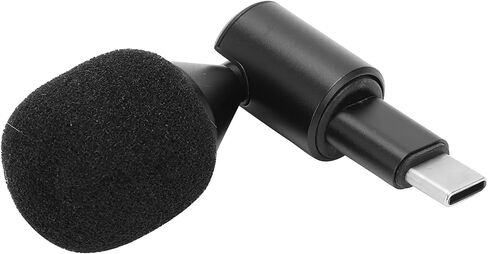 Mini USB C Microphone Plug and Play Omnidirectional Lavalier Mic for Phone Interview Vlog Recording Black Alloy Body Portable in Kuwait