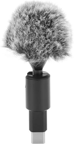 Mini USB C Microphone Plug and Play Omnidirectional Lavalier Mic for Phone Interview Vlog Recording Black Alloy Body Portable in Kuwait