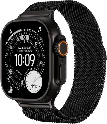 Milanese Loop Band Compatible with Apple Watch Ultra 3/2/1 49mm 46mm 45mm 44mm 42mm Men, Stainless Steel Magnetic Mesh Strap for iWatch Series 11/10/9/8/7/6/5/4 in Kuwait