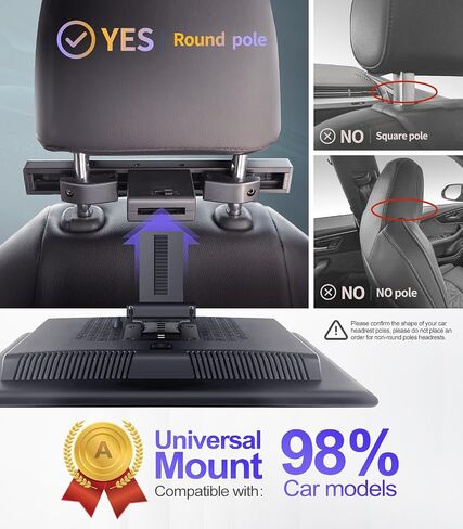 Seventour 12.4" 4K Android 13 Car TV Headrest Monitor(Pair), Dual Linked Touch Screen Rear Seat Entertainment System, Support Phone Wireless Mirroring, with WiFi/HDMI/BT/Video Player (4G+64G Pair) in Saudi Arabia