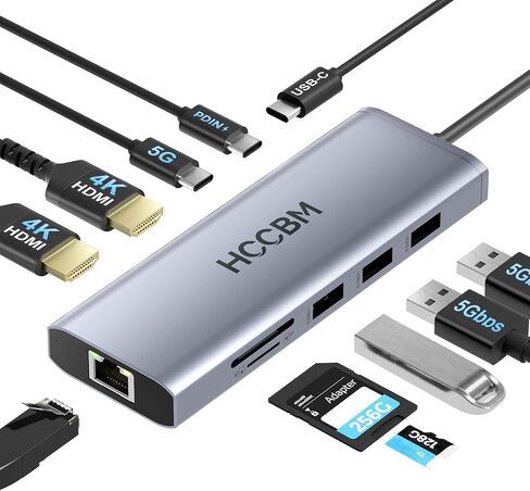 USB C to Dual DisplayPort(DP) Adapter Splitter 8K, Type C to 2 DP Dongle in Saudi Arabia