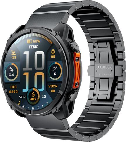 LULULOOK Titanium Watch Band for Garmin Fenix 9/9 Pro/8/8 Pro/7X/6X 51mm in Saudi Arabia
