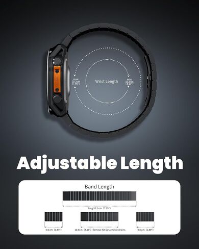 LULULOOK Titanium Watch Band for Garmin Fenix 9/9 Pro/8/8 Pro/7X/6X 51mm in Saudi Arabia