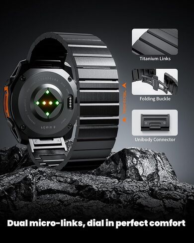LULULOOK Titanium Watch Band for Garmin Fenix 9/9 Pro/8/8 Pro/7X/6X 51mm in Saudi Arabia