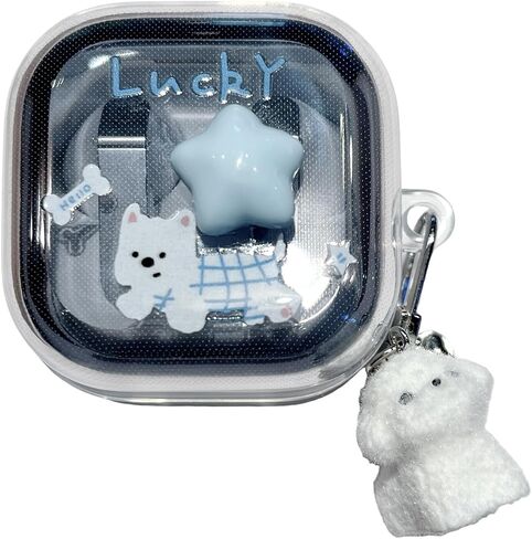 for Samsung Galaxy Buds 4 / Buds 4 Pro Case Cute,Kawaii Funny Cat/Dog/Butterfly/Fish Animal Pattern,Clear Earphone Protective Case for Boys Girls (A) in Saudi Arabia