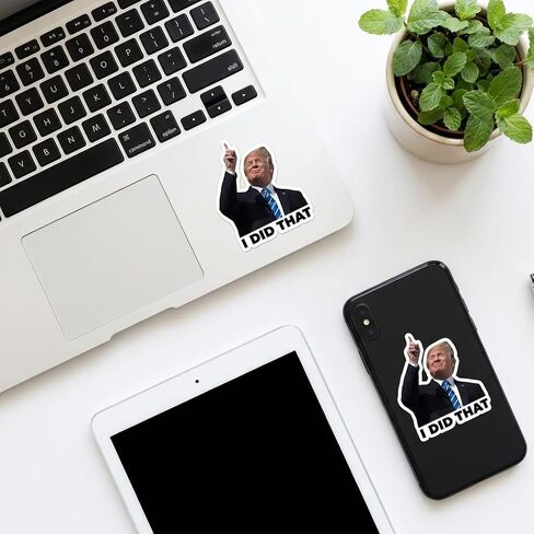 I Did that Political Stickers, 100 Pcs Funny Humor Decals, 3 Inch Large Waterproof Vinyl Stickers for Laptop, Car, Water Bottle, Notebook - Adult Novelty Gag Gift Pack (100 Count) in Kuwait