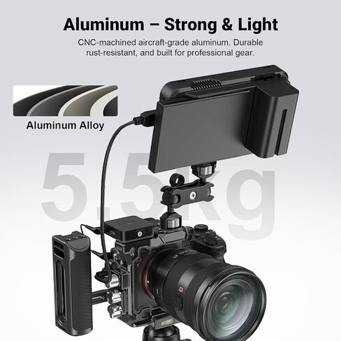Dual Ball Heads Magic Arm Camera Monitor Mount 1/4"-20 in Saudi Arabia
