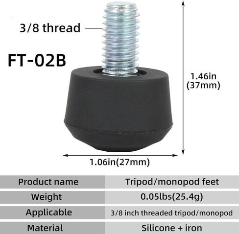Tripod Foot Pad Parts 3/8 Inch Thread for Camera Tripod Monopod Accessories in Kuwait