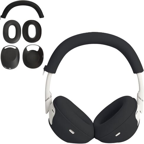 Aiivioll 3-Piece Silicone Cover Set for Sony WH-1000XM6, Black in Saudi Arabia