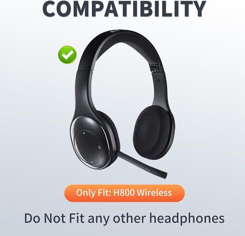 Lukvcoe Earpads for Logitech H800, Protein Leather Black in Saudi Arabia