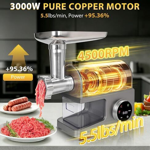 4-IN-1 Electric Meat Grinders for Home Use with Touchscreen for Sausage in Saudi Arabia