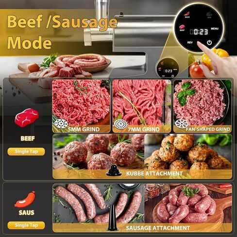 4-IN-1 Electric Meat Grinders for Home Use with Touchscreen for Sausage in Saudi Arabia