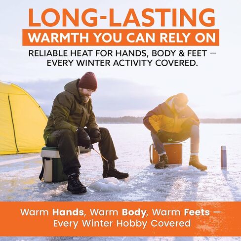 Hand Warmers Variety Set - 70 Count Ultimate Value Pack – 10 XL Body Warmers, 10 Pairs Hand Warmers, 20 Pairs Toe Warmers with Adhesive – Air Activated Heat Packs for Cold Weather and Outdoors in Saudi Arabia