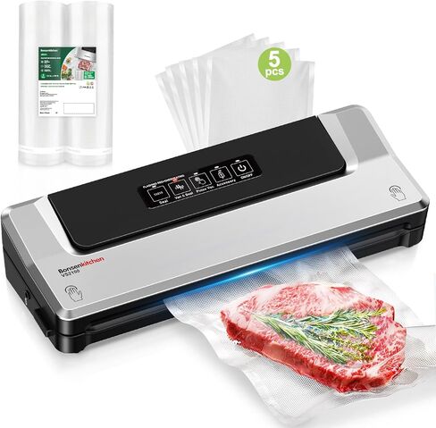 Bonsenkitchen Vacuum Sealer Machine + 2 Rolls of 11" x 50 ft Vacuum Sealer Bags in Saudi Arabia