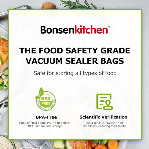 Bonsenkitchen Vacuum Sealer Machine + 2 Rolls of 11" x 50 ft Vacuum Sealer Bags in Saudi Arabia