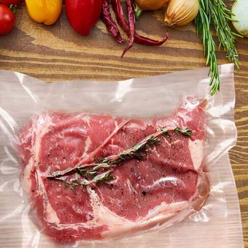 Volanic 40 PCS 8X12 Inch Vacuum Sealer Bags with BPA Free Thick Embossed for Saver Sous Vide Cooking Food Meal Prep in Saudi Arabia