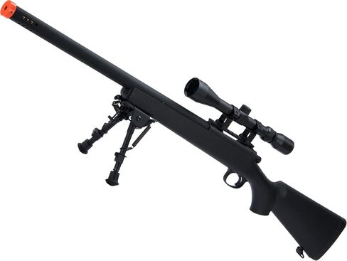 Evike Airsoft - Matrix Bolt Action Airsoft Rifle w/Bull Barrel by Snow Wolf (Color: Black/Long) in Saudi Arabia