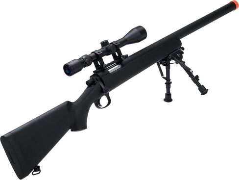 Evike Airsoft - Matrix Bolt Action Airsoft Rifle w/Bull Barrel by Snow Wolf (Color: Black/Long) in Saudi Arabia