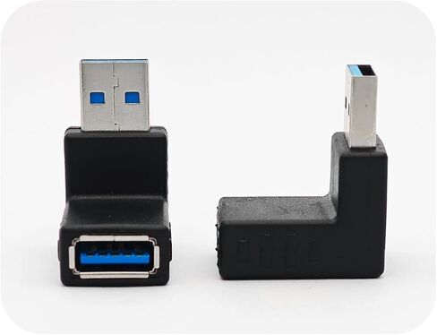 8Pcs USB 3.0 A Male to Female Adapter, Right Angle Down L Shaped Connector for PC, Laptop, Charger, Power Bank, and USB Devices in Saudi Arabia