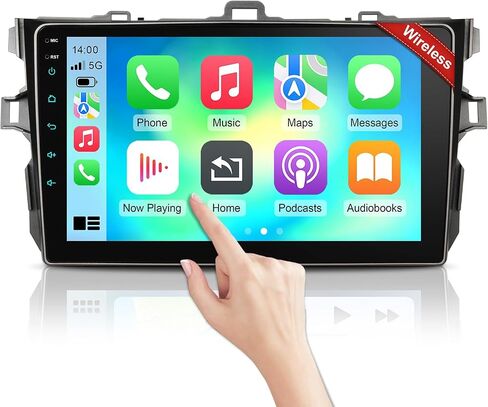 ستيريو سيارة 9 بوصة تويوتا كورولا 2009-2013 | تشغيل سريع لاسلكي CarPlay وAndroid Auto، راديو بشاشة تعمل باللمس، بلوتوث، SWC، AM/FM، Linux in Kuwait