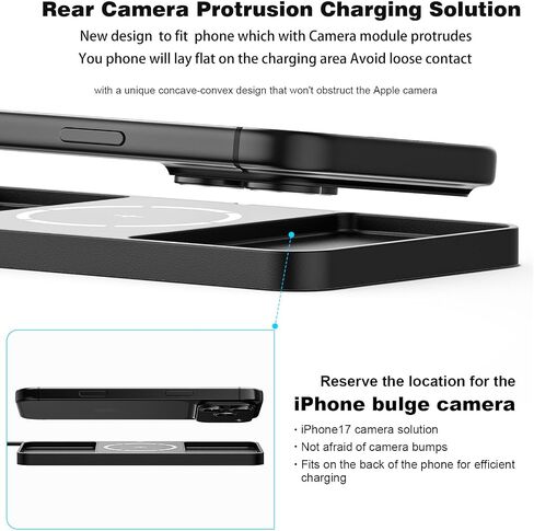 25W Wireless Charger Car Magnetic Charging Pad Fast Wireless Phone Charger Mat Cell Phone Cordless Pad Compatible with iPhone 17/16(25W)/15/14/13/12(7.5W) (S21MAG) in Kuwait