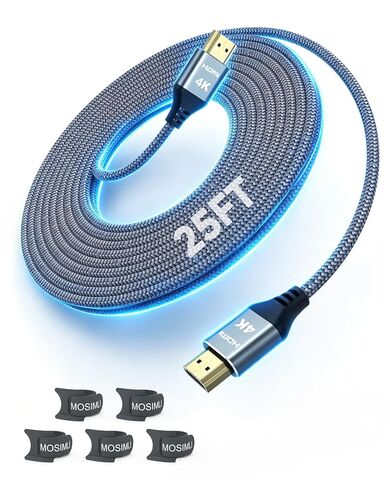 Long HDMI 2.0 Cable, 20FT, CL3, 18Gbps (with Velcro) in Saudi Arabia