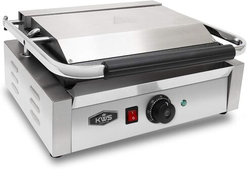 KWS KitchenWare Station PFM-17 1700W Electric Panini Press Maker with Grooved Top & Smooth Bottom Sandwich Toasting Grill – 13.5″ X 9.25″ Cooking Surface in Saudi Arabia