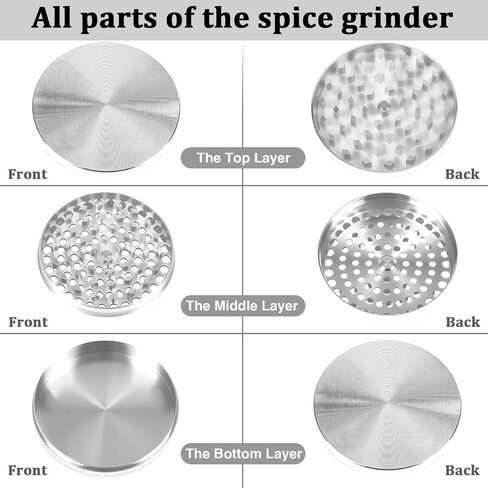 3 Inch Spice Grinder for Kitchen (Silver) in Saudi Arabia